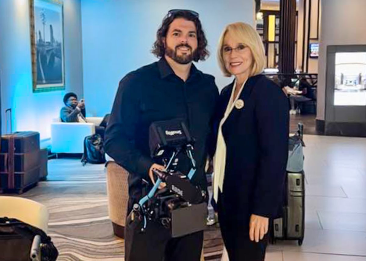 Philadelphia creative team - videographer Johnny James and event photographer Marikate Venuto collaborating on corporate event coverage
